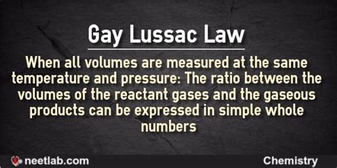 Law Of Combining Volumes By Gay Lussac NEETLab