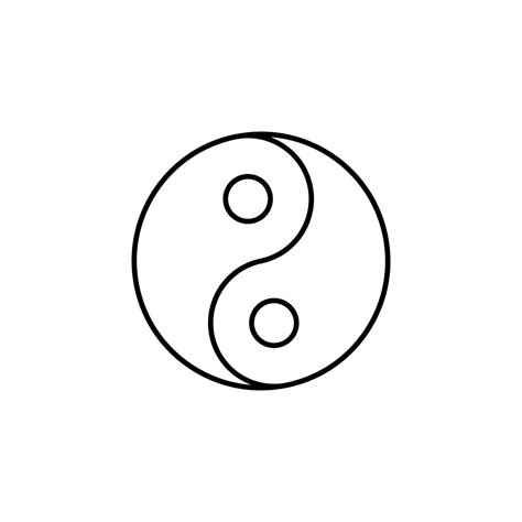Yin Yang Outline Vector Icon 22762499 Vector Art At Vecteezy