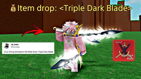 ROBLOX Mình Được Admin Tặng Triple Dark Blade Blox Fruits