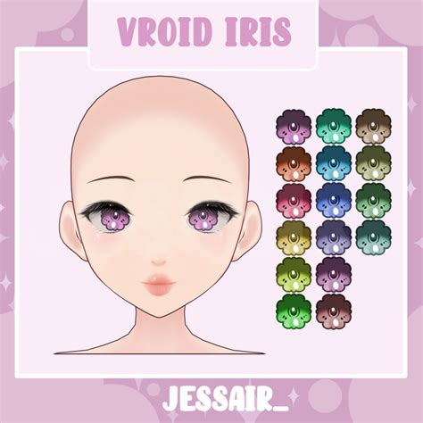 【vroid Iris Texture】flower Pattern Iris Colorful Pack Vroid Eyes Jessairartshop Booth