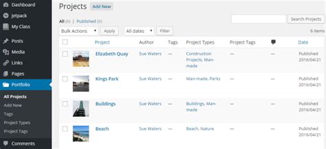 Portfolio Projects Content Type Edublogs Help And Support