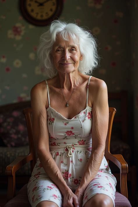 60 Year Old White Haired Woman Sitting On Her Big Ass Cock SeaArt AI