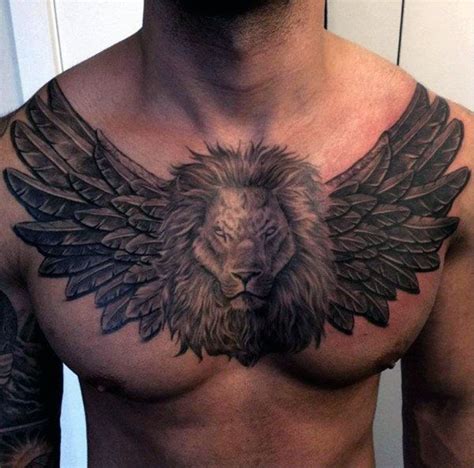 Top 73 Lion Chest Tattoo Ideas 2021 Inspiration Guide Wing Tattoo