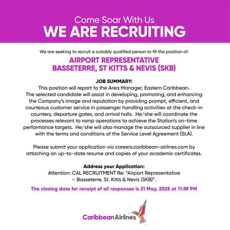 Caribbean - We are looking for an Airport Representative (St. Kitts
