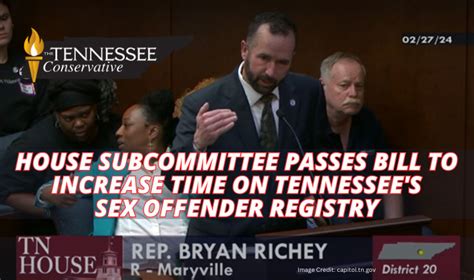 House Subcommittee Passes Bill To Increase Time On Tennessee S Sex