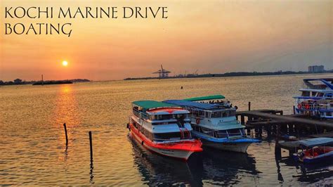 kochi marine drive boating | kerala boat trip - YouTube