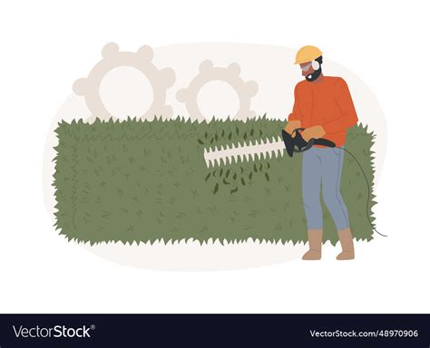 Hedge trimming isolated concept Royalty Free Vector Image