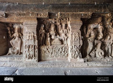 relief carvings  kailasa  kailash temple   ellora caves
