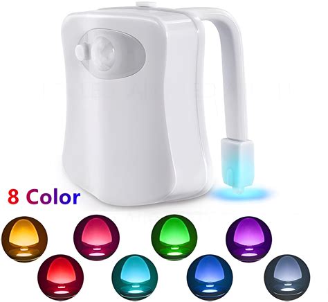 Smart Motion Sensor Toilet Seat Night Light Waterproof Backlight For