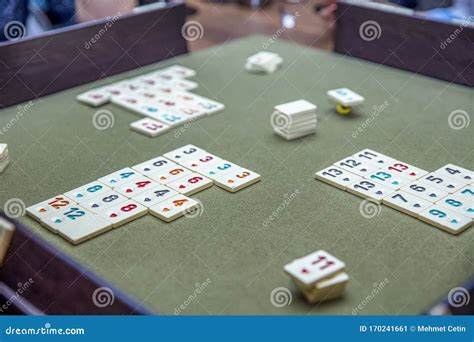 Okey Game on Green Background Played in Turkey Stock Image - Image of ...
