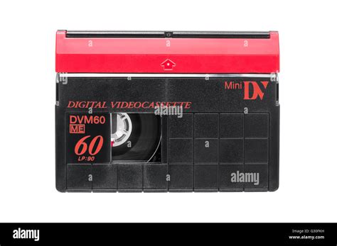 MiniDV video cassette isolated on white background with clipping path ...