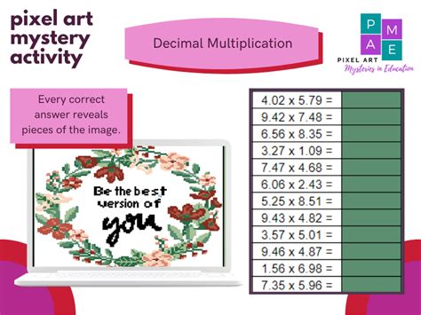 Decimal Multiplication Pixel Art Be The Best You Can Teaching Resources