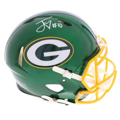 Jordan Love Signed Packers Full Size Authentic On Field Flash Alternate