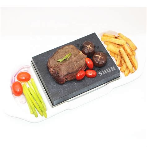 Restaurant Barbecue Basalt Steak Stone For Cooking Hot Plate And Grill Basalt Cooking Lava