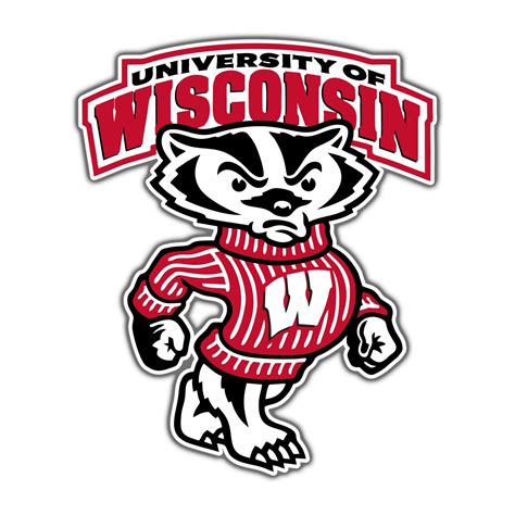 Wisconsin Badgers Bucky Badger Full Color Vinyl Decal For Car Door ...