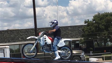 Robbie Knievel Practicing For A Jump With Wheelie Youtube