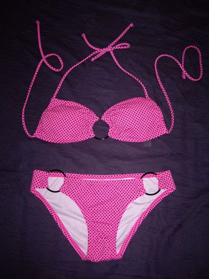 Mood Victoria S Secret Hot Pink Triangle Top And Bottom