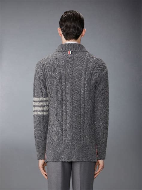 Bar Stripe Cable Knit Cardigan Thom Browne