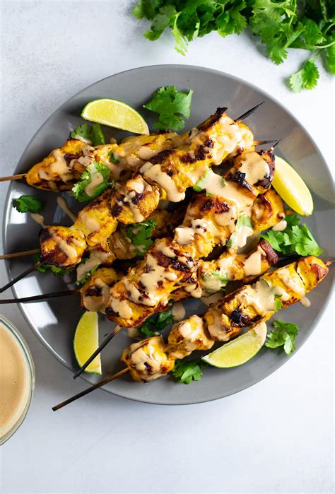 chicken satay  thai peanut sauce recipe kitchen swagger