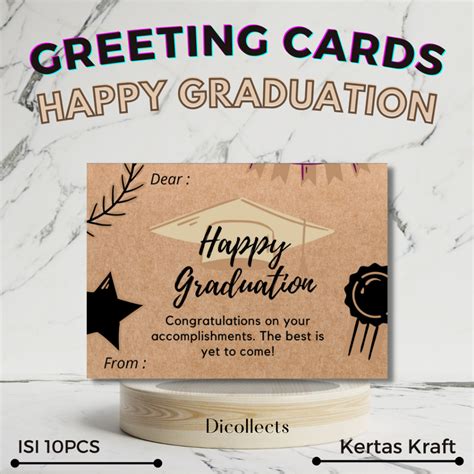 Jual Isi 10 Kartu Ucapan Happy Graduation Selamat Hari Wisuda Congratulations Card Greeting