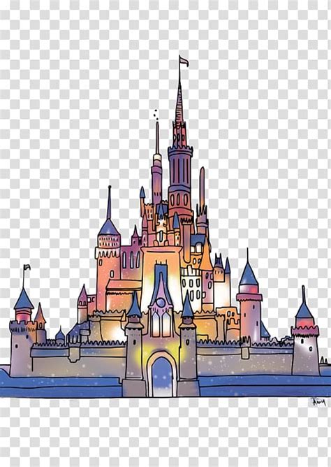 Sleeping Beauty Castle Fantasyland Cinderella Castle Drawing Art