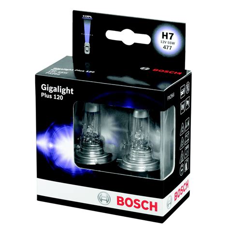 Bosch Gigalight Plus 120 Car Headlight Lamp Halogen Bulb H7 FOC T10 LED