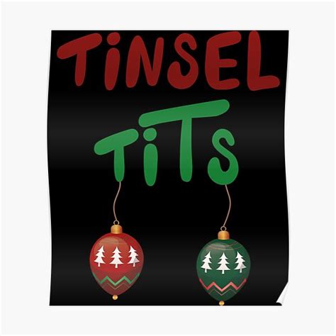 Jingle Balls Tinsel Tits Couples Christmas Matching Couple Poster For Sale By Ashzshop Redbubble