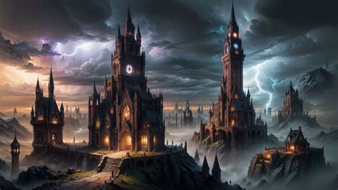 Wizard Gothic City 8k By Darkmasterai On Deviantart