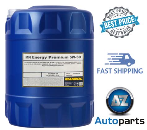25L Energy Premium 5W30 Oil Longlife 4 ACEA C3 BMW LL04 Fully Synthetic ...