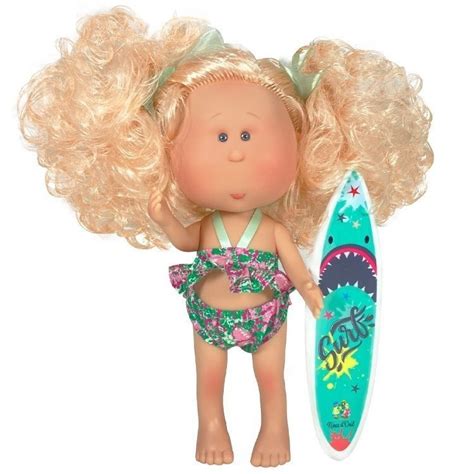 Nines D Onil Doll Cm Mia Summer With Curly Pink Hair And Bikini Nines D Onil Dolls And