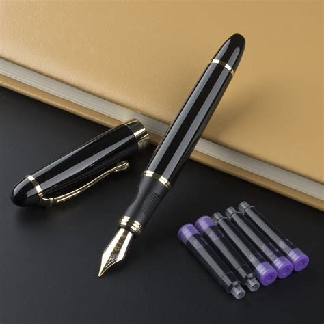 Jinhao 450 Caneta Tinteiro De Metal Dourada Luxuosa Para Jinhao