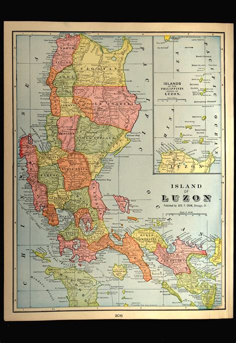 Luzon Map Of Luzon Island Philippines Philippine Islands T Etsy