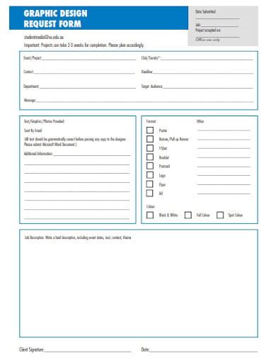 graphic design request form templates   ms word