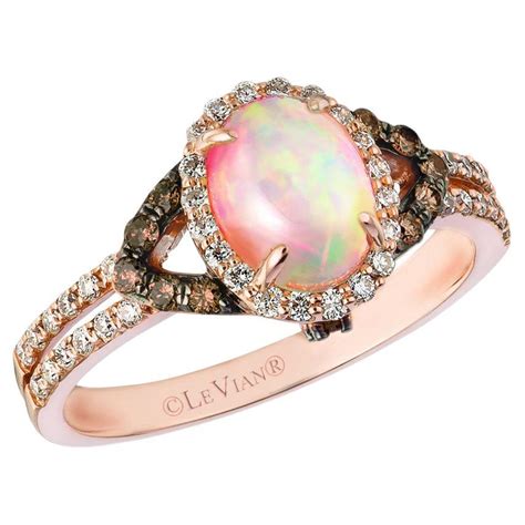 Le Vian K Rose Gold Opal Cabochon White Chocolate Diamond Fashion