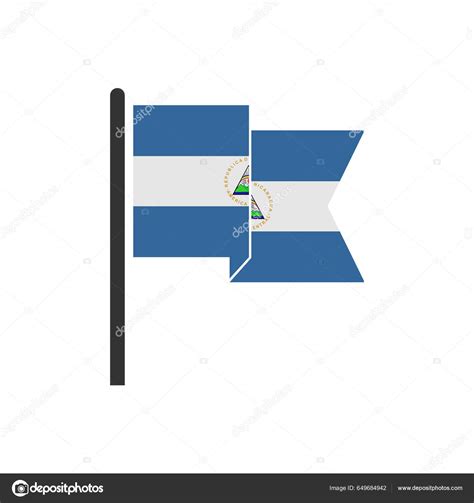 Banderas Nicaragua Icono Conjunto D A Independencia Nicaragua Icono