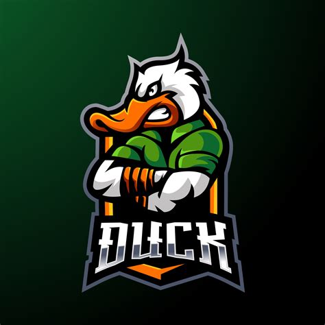 Duck Mascot Logo Design Vector With Modern Illustration Concept Style