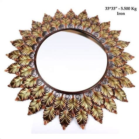 Golden & Brown Iron Frame Mirror at Best Price in Jodhpur | Pushpa ...