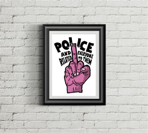 Fuck The Police Print Acab Anarchist Poster Prints Defund Etsy