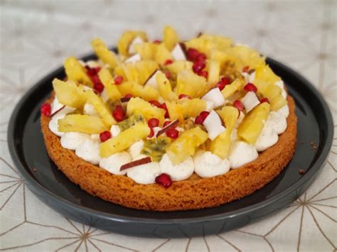 Tarte aux fruits exotiques, sablé breton | Audrey Cuisine