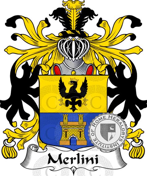 Merlini family heraldry genealogy Coat of arms Merlini