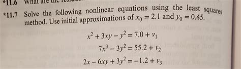 11.7 Solve the following nonlinear equations using | Chegg.com