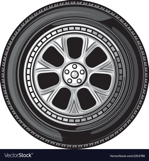 Wheel Tyre Royalty Free Vector Image VectorStock