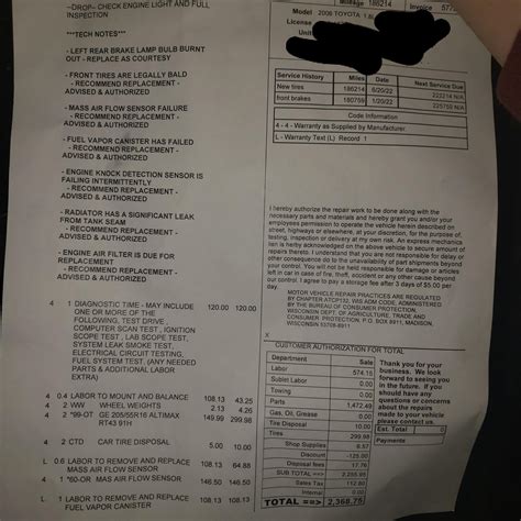 did i get ripped off? (southern Wisconsin) had some work done and some