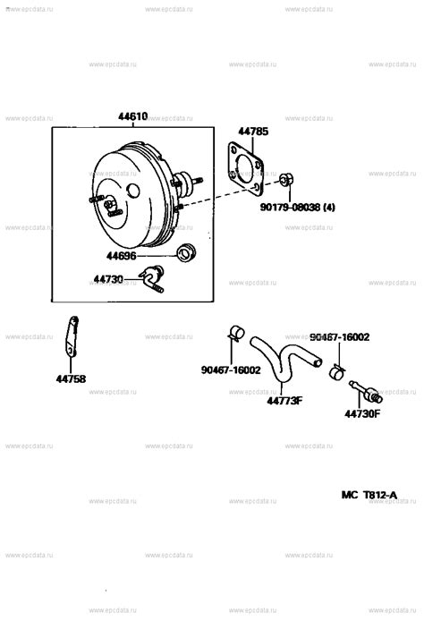 Brake Booster Vacuum Tube For Toyota Corolla Levin E Generation