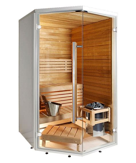 Harvia Sirius 2 Person Bathroom Corner Sauna Cabin Kit Leisurequip