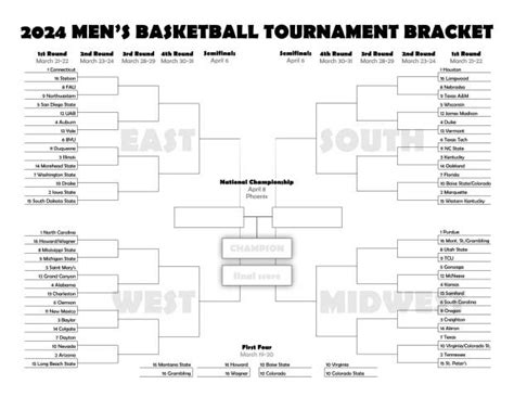 Free Printable Brackets For Basketball Tournament Download Free Printable Brackets For