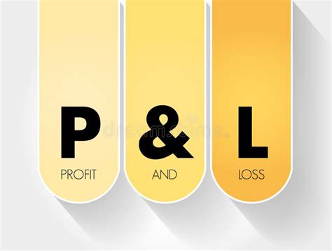 P L Profit And Loss Acronym Business Concept Background Stock Photo