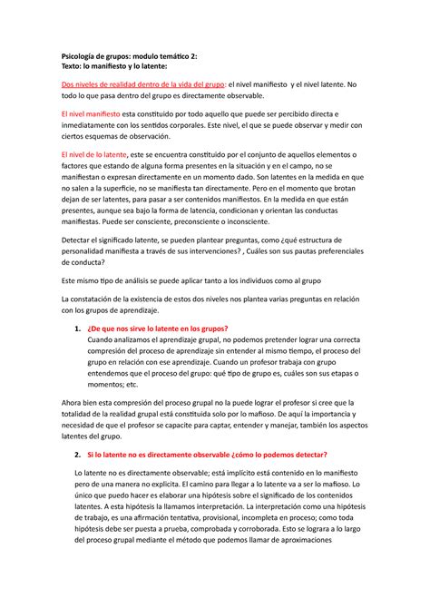 Resumen II parcial psico Psicología de grupos modulo temático 2