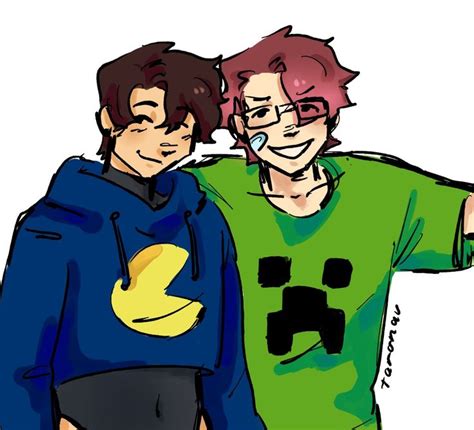 Tazercraft Fanart Qsmp Pac E Mike Fanart Desenhos De Youtubers