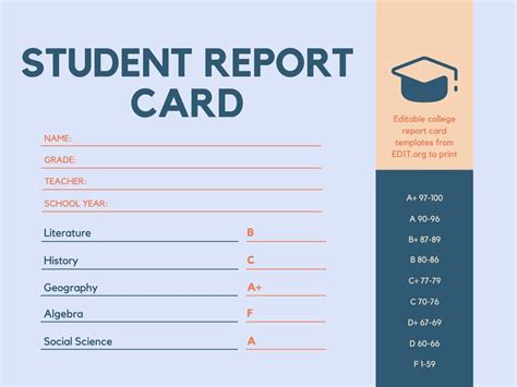 Report Card Format Template